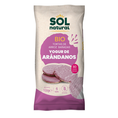Risbollar med blåbärsyoghurt Sol Natural 100 g