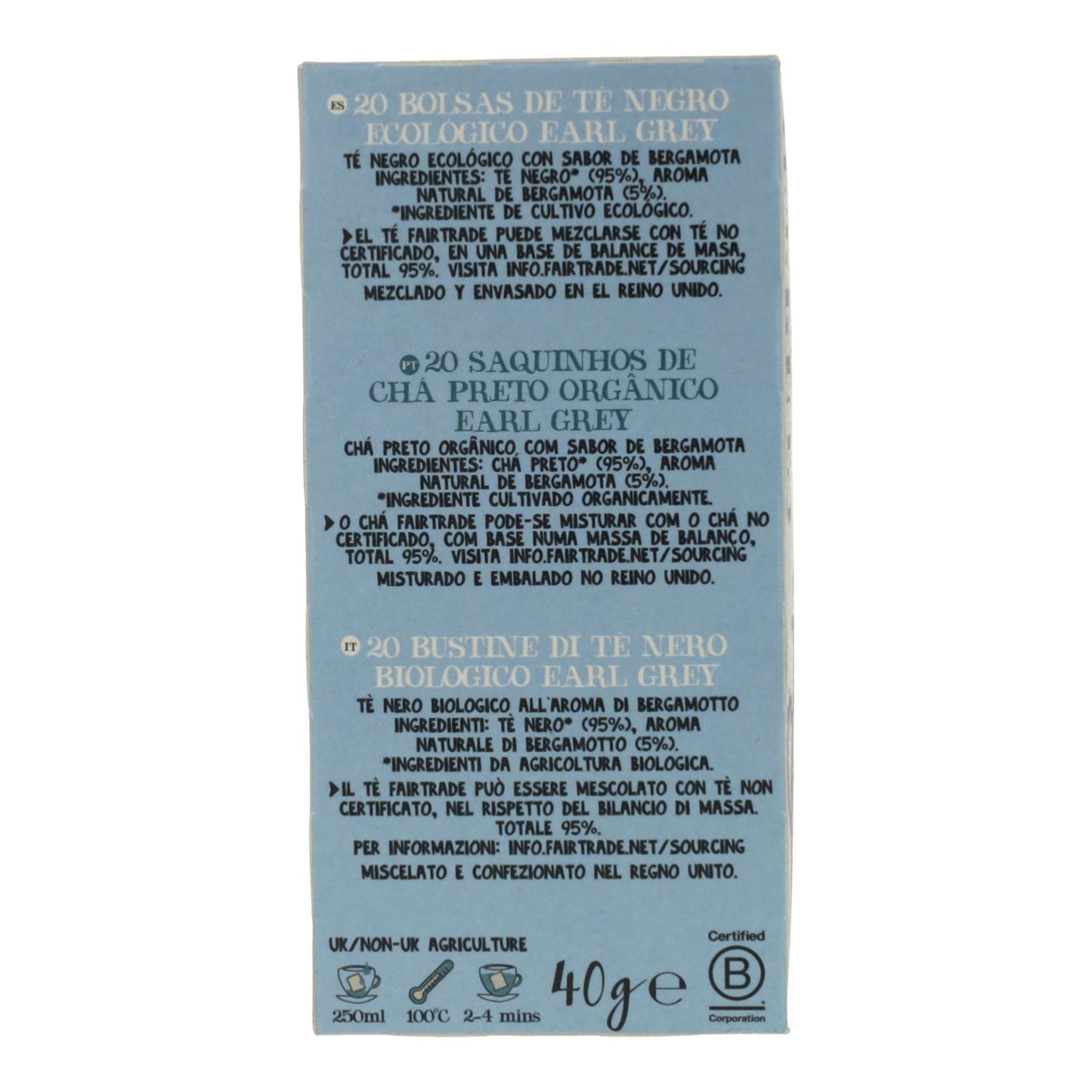 Bio-Cupper Earl Grey Schwarztee, 20 Teebeutel