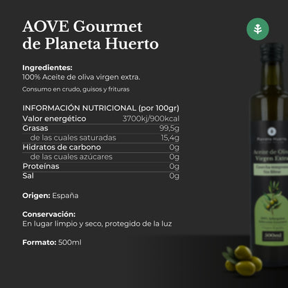 3-pack Planeta Huerto extra jungfruolja, tidig skörd, grön, ofiltrerad, 500 ml