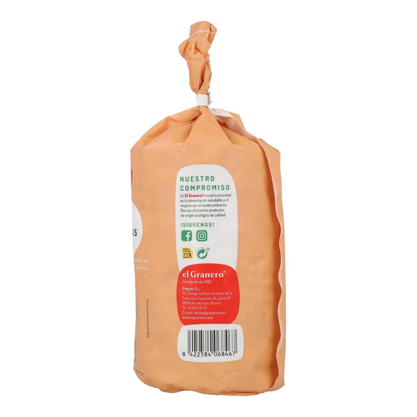 Bezglutenowe wafle ryżowo-soczewicowe Bio El Granero, 115 g