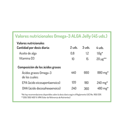Omega-3 ALGA Jelly NORSAN 45 g gelégodis