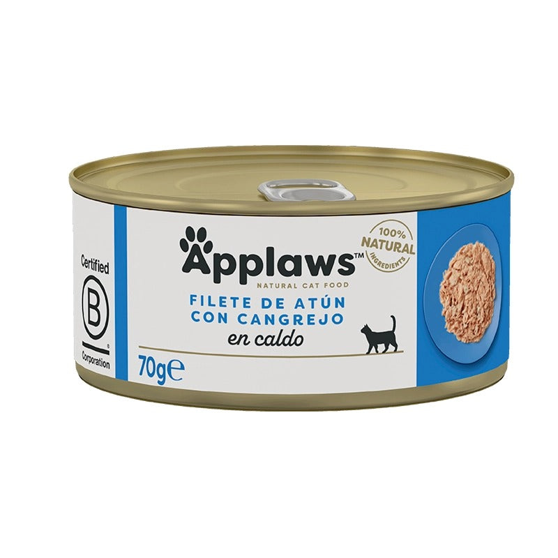 Naturalna karma mokra dla kotów bez zbóż Puszka tuńczyk i krab - Applaws Cat 70 g