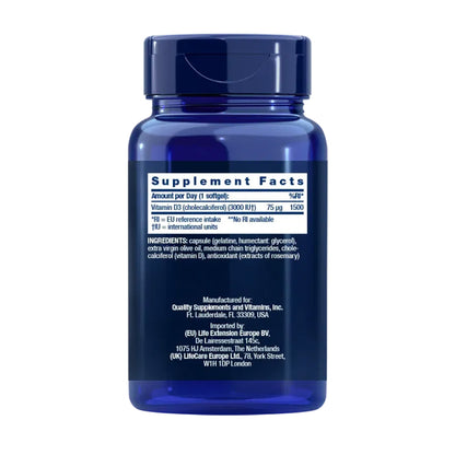 Vitamina D3 3.000 UI, Life Extension 120 capsule