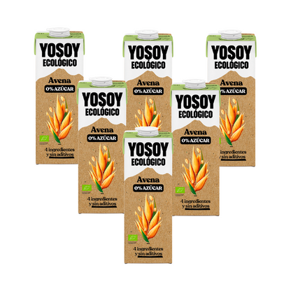 Pack de 6 boissons à l'avoine 0 % sucres Yosoy ECO 1 L