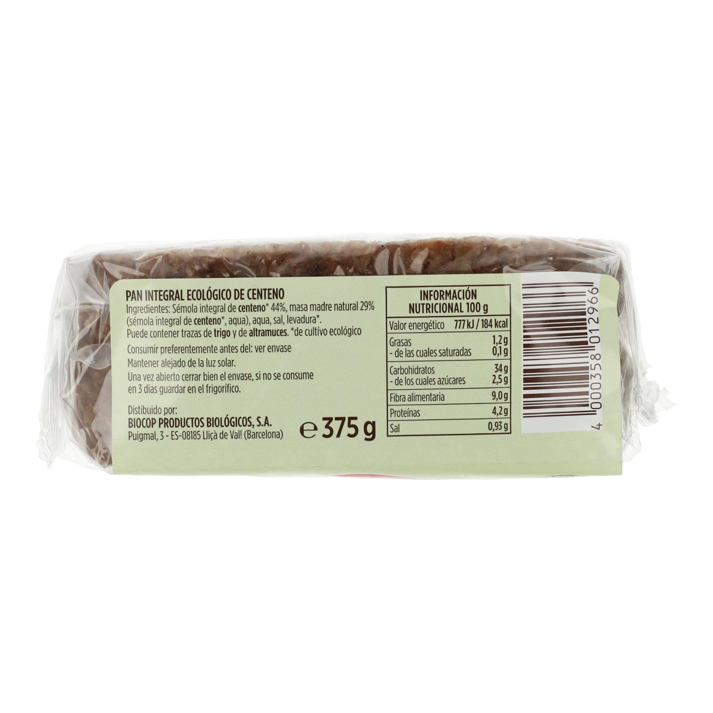 Pema Bio-Vollkornroggenbrot 375 g