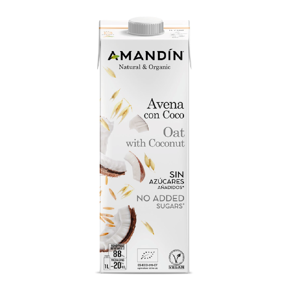 Hafergetränk mit Kokosnuss Amandín 1 l