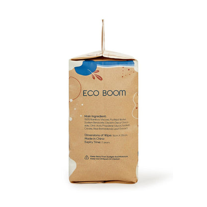 Zestaw 4x biodegradowalne chusteczki bambusowe Ecoboom 60 szt.