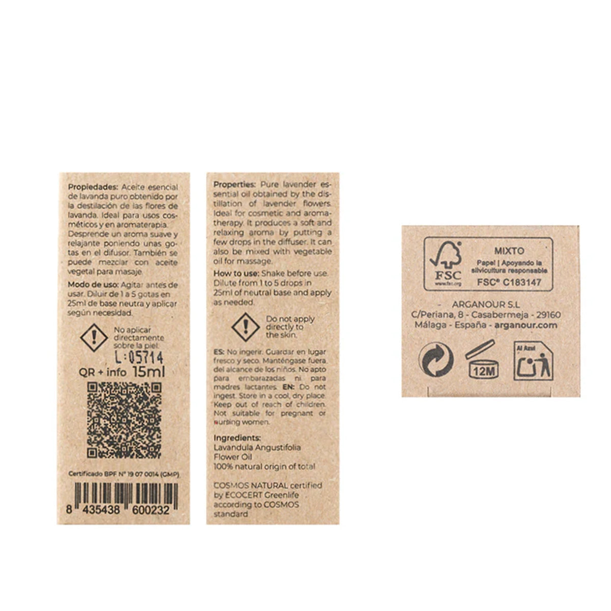 100% pure lavendel etherische olie Arganour 15 ml