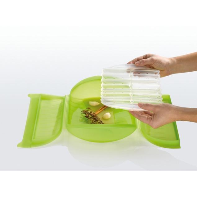 Etui parowe z tacą dla 3-4 osób Lékué