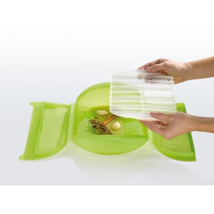 Etui parowe z tacą dla 3-4 osób Lékué