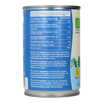 Sol Natural Bio-Kokosmilch zum Kochen 400 ml
