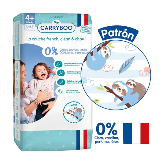 CARRYBOO – Ökologische Windeln T4+ (9–20 kg) – Jumbo 46 Windeln