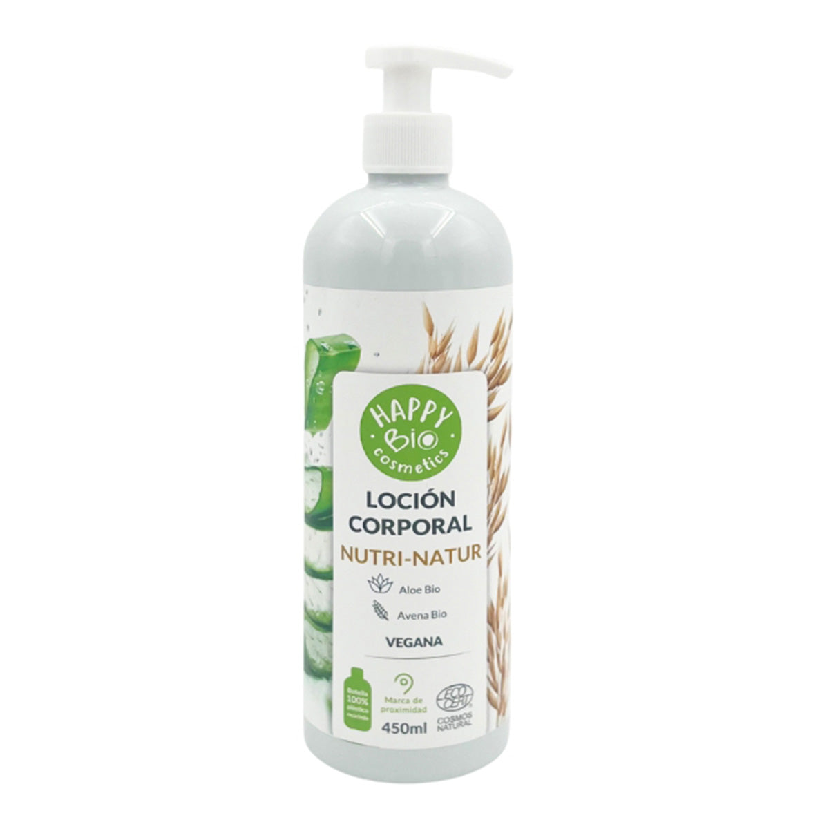 Lotion corporelle nutri-natur Aloe vera et avoine BIO HappyBio 450 ml