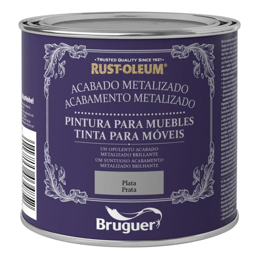 Peinture métallisée pour meubles Xylazel Argent 500 ml
