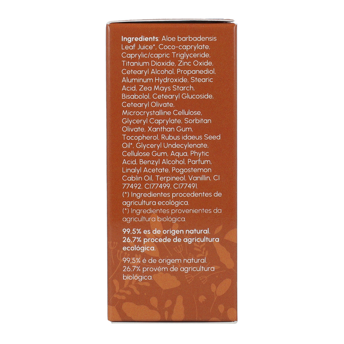 Crème solaire teintée pour le visage 100 % minérale SPF30 Planeta Huerto 50 ml