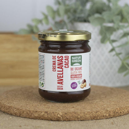 Haselnuss-Kakao-Creme mit reduziertem Zuckergehalt Naturgreen 200 g