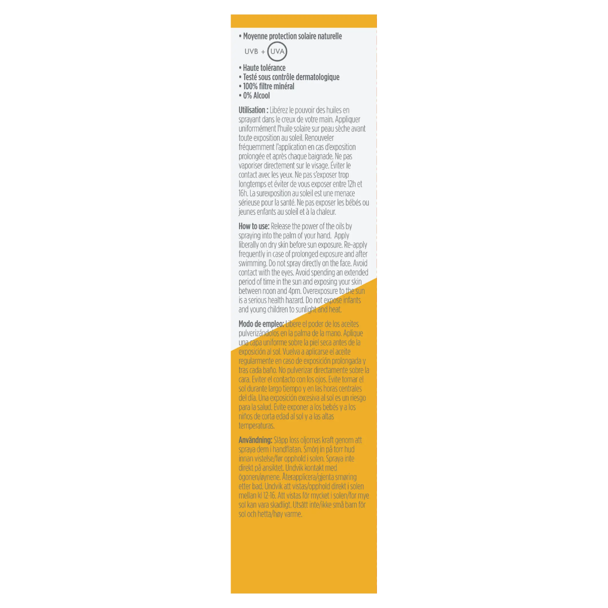 Bioregena Hypoallergenic SPF 15 Sun Spray Oil, 90 ml