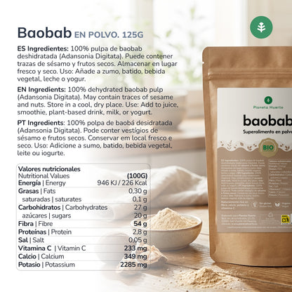 Proszek z baobabu Eco Planeta Huerto 125 g