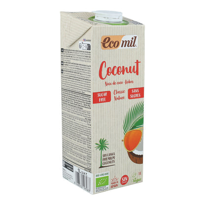 Lot de 6 bouteilles de 1 L de boisson végétale à la noix de coco Classic Nature BIO Ecomil
