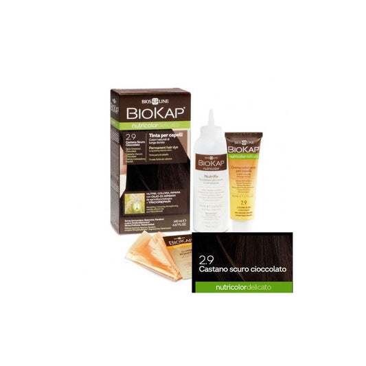 Tinta castano scuro cioccolato Delicato Dye 2.90 Biokap 140 ml