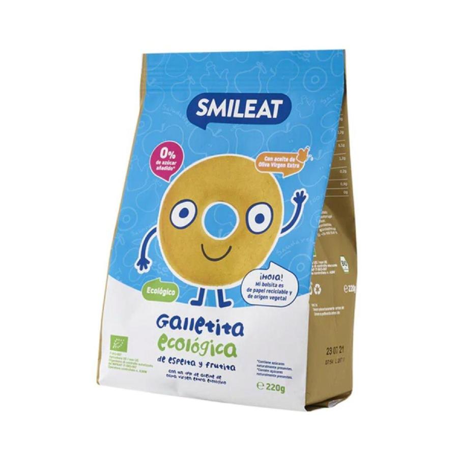Confezione da 2 biscotti ECO per bambini al farro e mela Smileat, 220 g