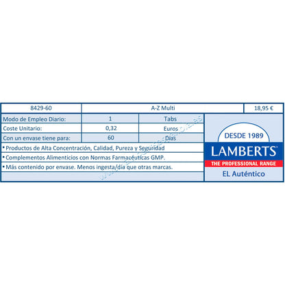 A-Z Multi Lamberts, 60 tablets