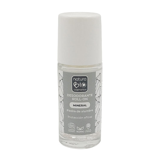 Parfumvrije minerale roll-on deodorant, NATURABIO, 50 ml