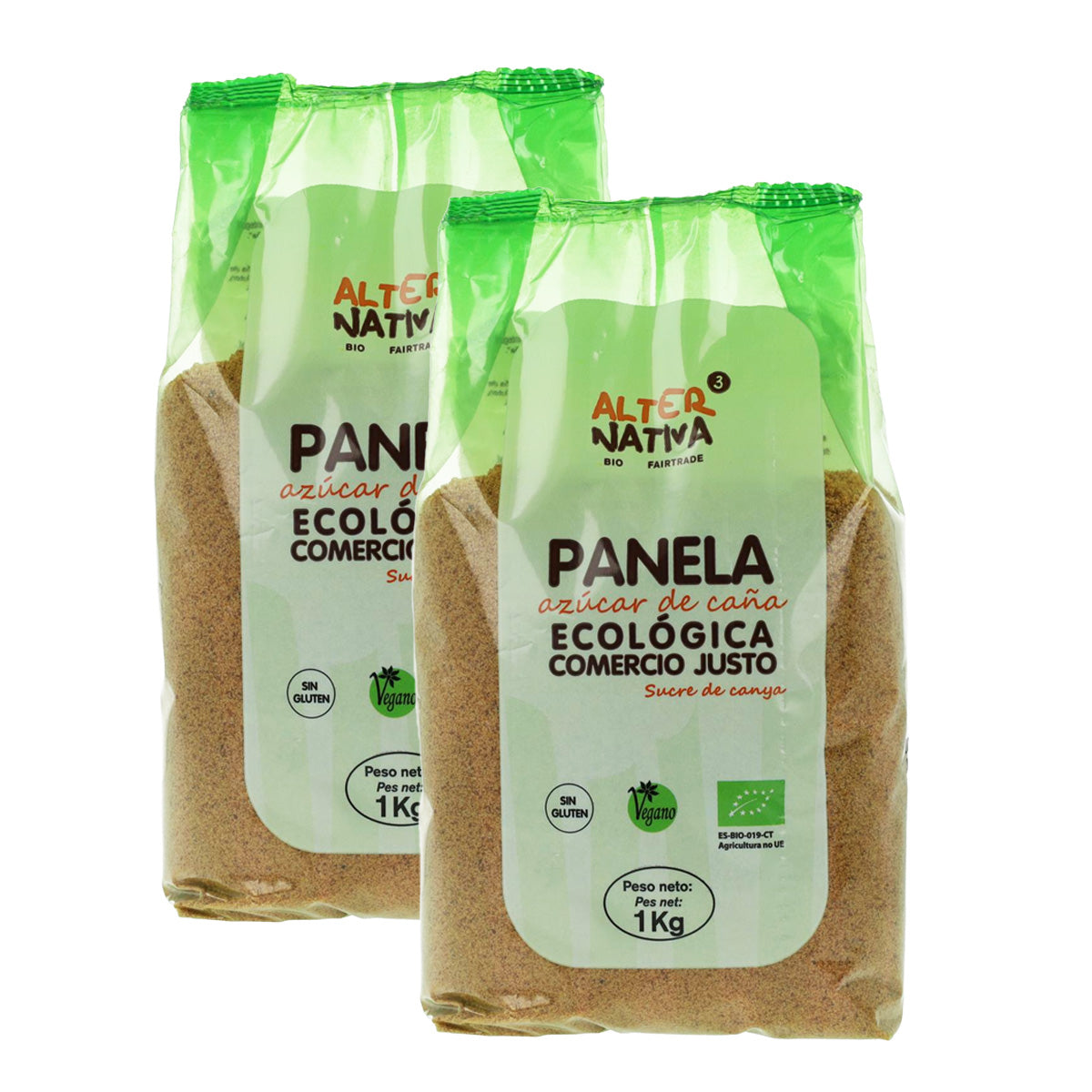 2er-Pack Bio-Panela-Zucker von Alternativa, 1 kg