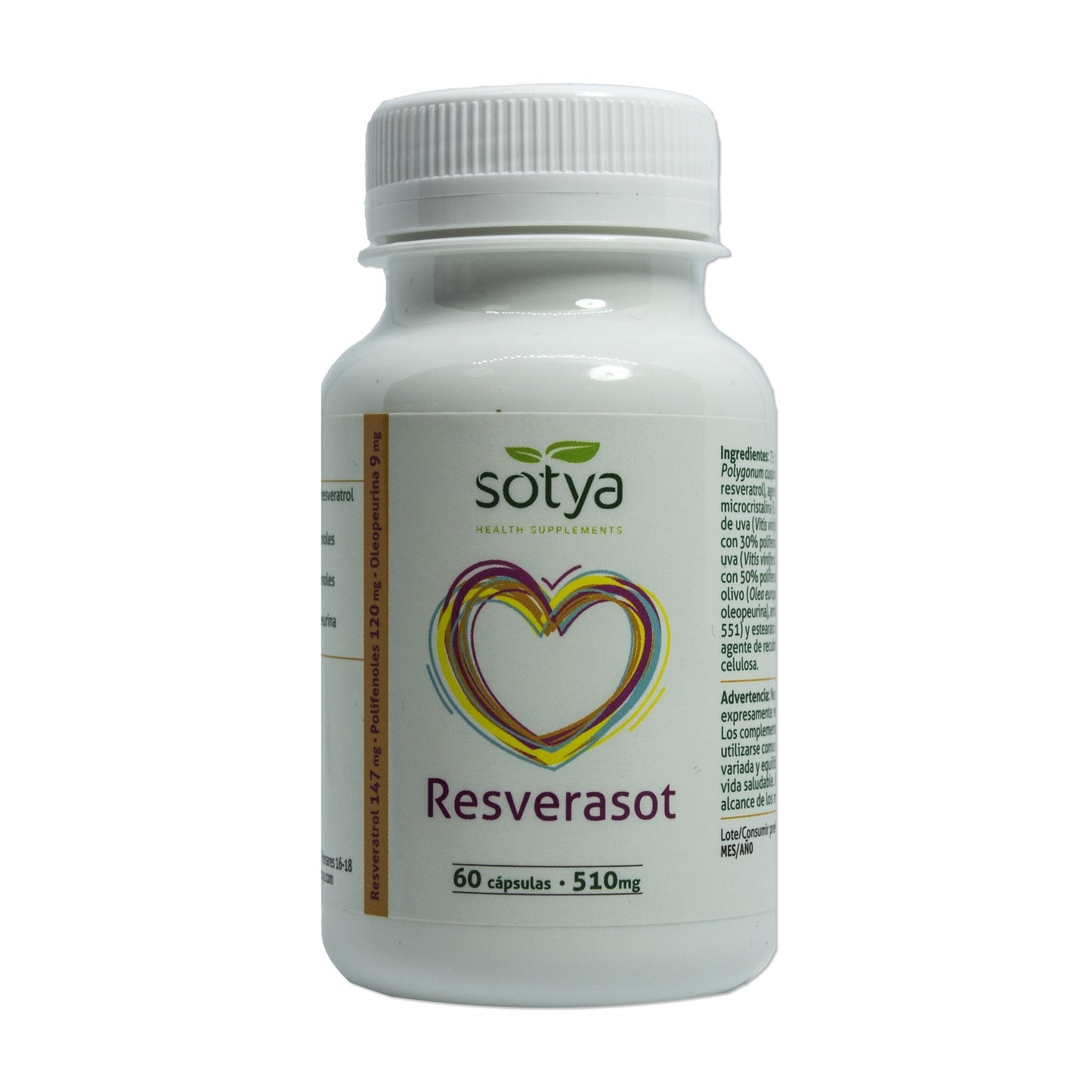 Resveratrol Sotya 510 mg. 60 Kapseln