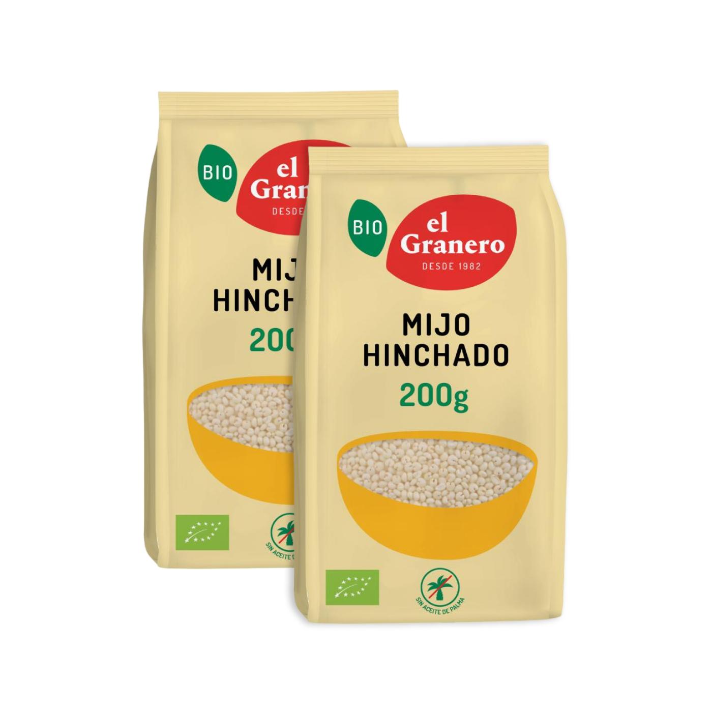 Pack 2x Millet soufflé bio El Granero 200 g