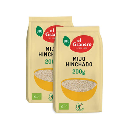 Pack 2x Millet soufflé bio El Granero 200 g