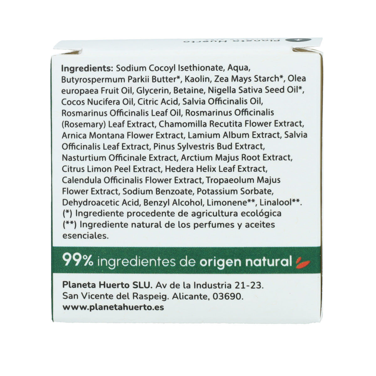 Vaste antiroosshampoo met rozemarijn en salie Planeta Huerto 85 g