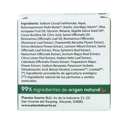 Vaste antiroosshampoo met rozemarijn en salie Planeta Huerto 85 g