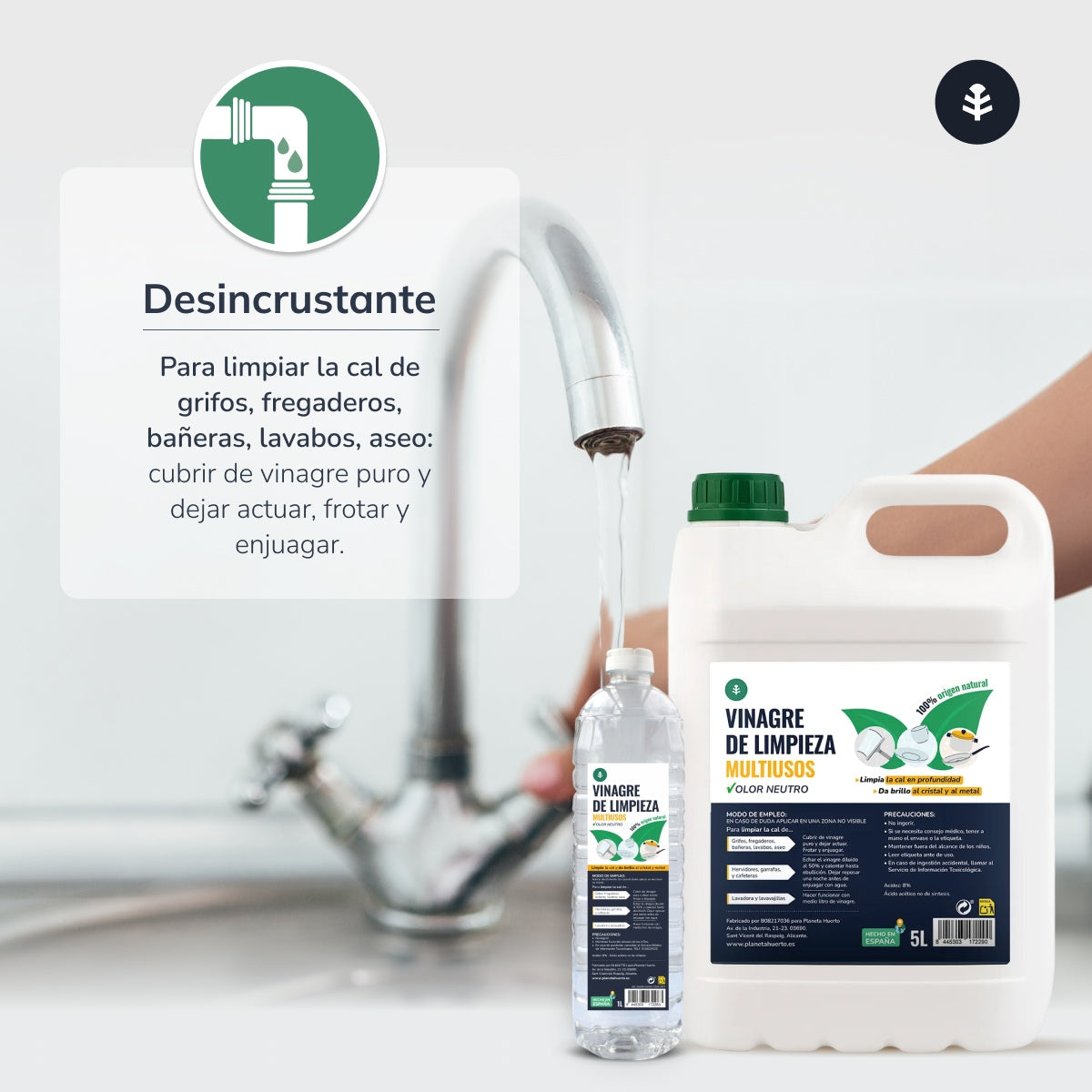 Aceto di pulizia bianco 5L Planeta Huerto