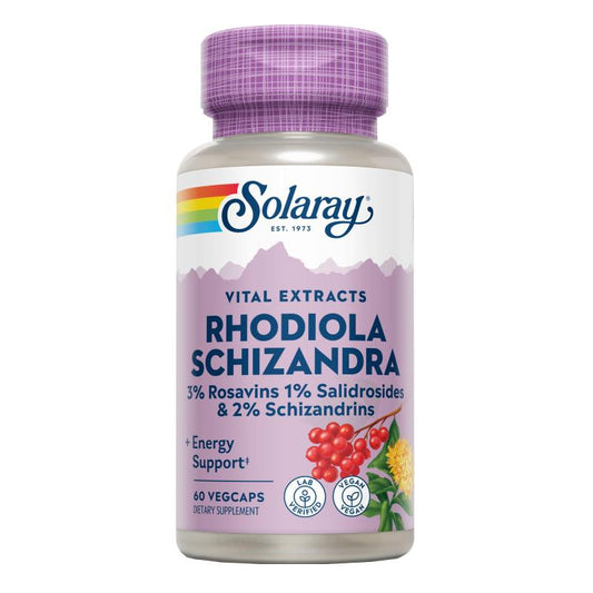 Schizandra & Rhodiola 500 mg 60 Vcaps Solaray
