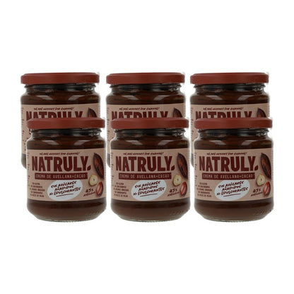 Lot de 6 pots de crème au cacao et aux noisettes Natruly 285 g
