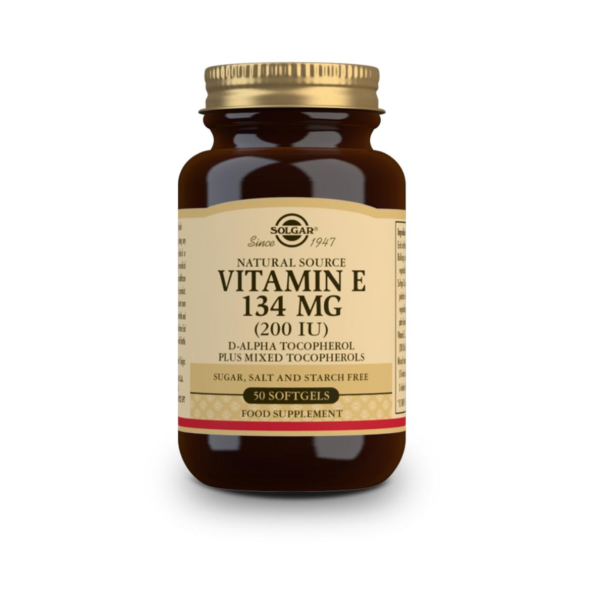 Vitamin E 200 IU 134 mg, 50 capsules