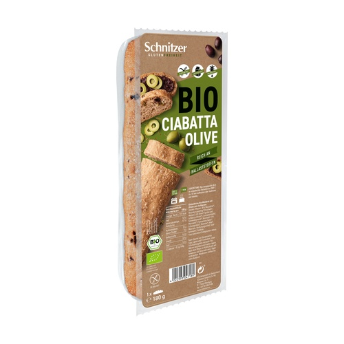 Ciabatta-Brot, glutenfreie Oliven, Schnitzel, 180 g