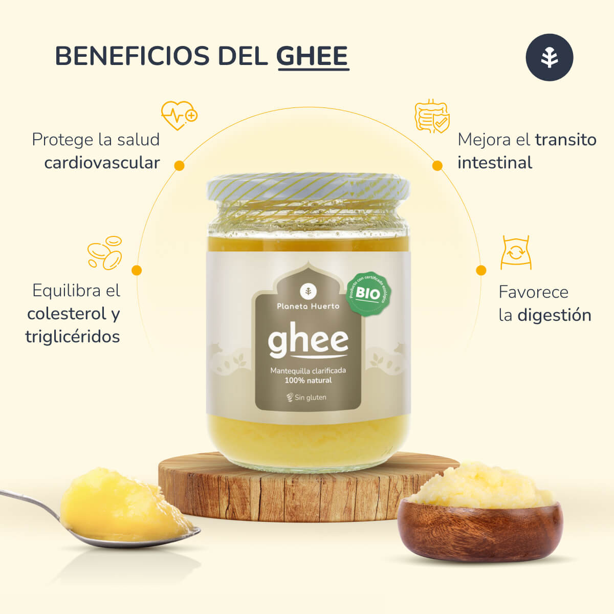 Pack 3xGhee beurre clarifié ECO Planeta Huerto 500 gr