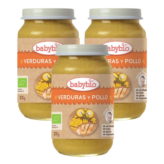 Zestaw 3 szt. słoiczków Menu Tradición Kurczak 200 g Babybio