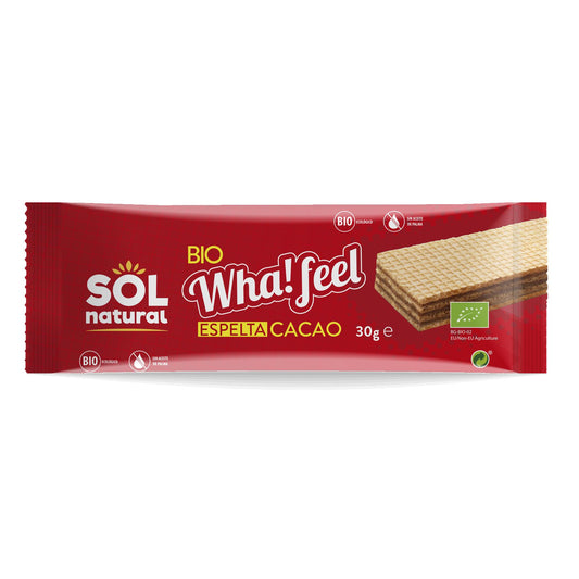 Wha Feel Bio-Dinkel- und Kakao-Snack Sol Natural 30g