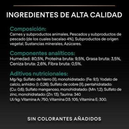 PURINA PRO PLAN Katt våtfoder STERILISERAD Terrine Torsk Påse 10 x 75 g