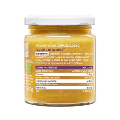 Confezione da 12 vasetti BIO Guisito di fagioli Smileat, 230 g