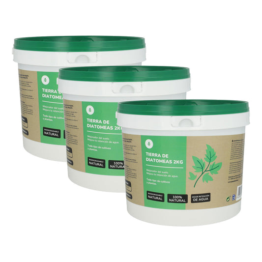 Pakket 3x Diatomeeënaarde Planeta Huerto 2 kg