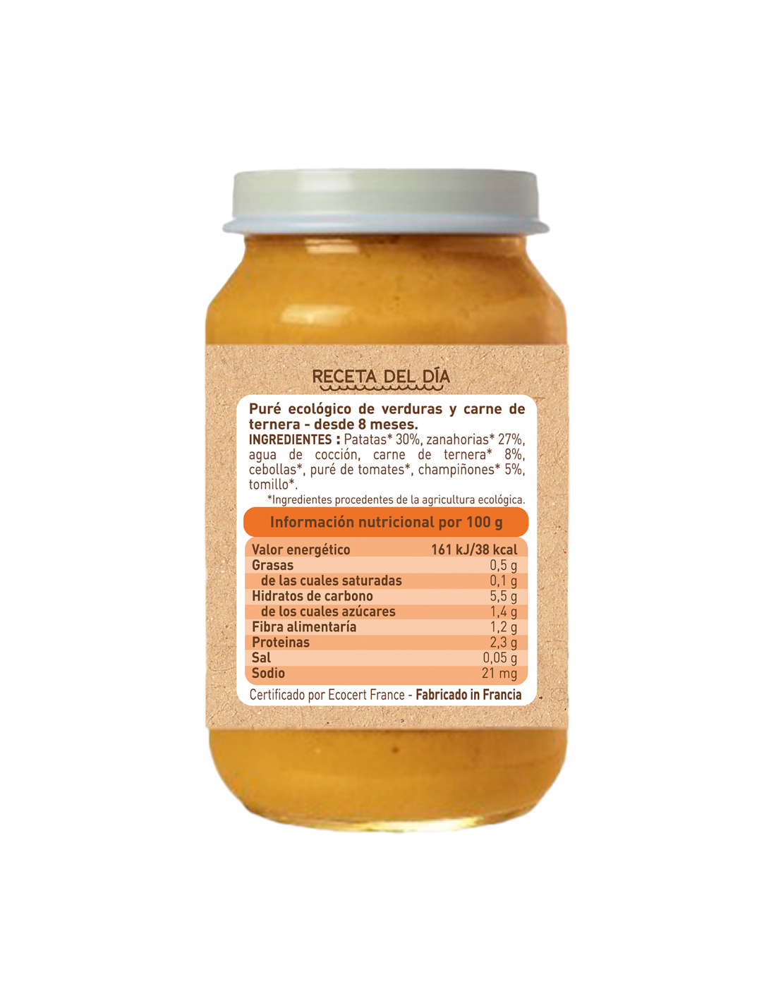 Pack of Organic Meat Menu Jars (from 8 months) babybio 2 x 200g