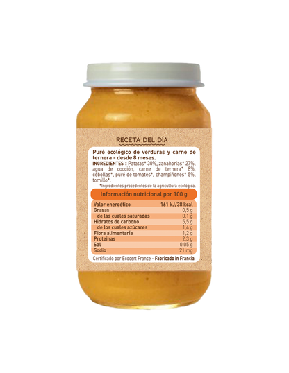 Pack of Organic Meat Menu Jars (from 8 months) babybio 2 x 200g