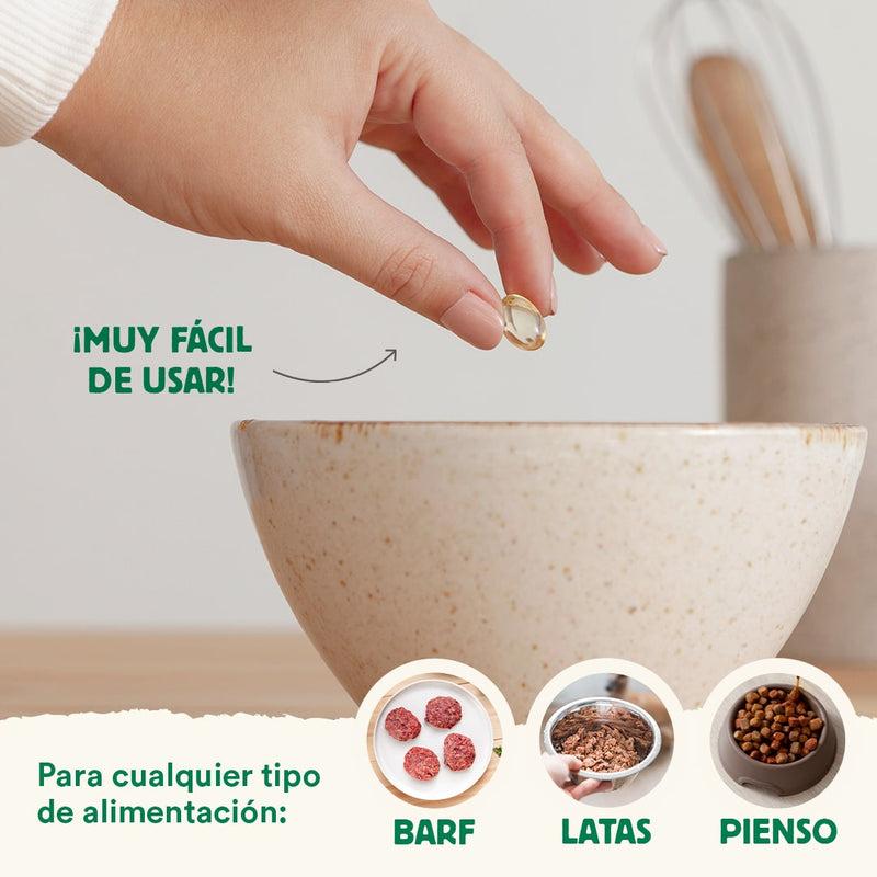 Lśniąca sierść Naturalne kapsułki Omega 3 dla zwierząt domowych Wild Balance 60 kapsułek