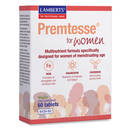 Premtesse multiwitaminowy dla kobiet w wieku menstruacyjnym Lamberts 60 tabletek