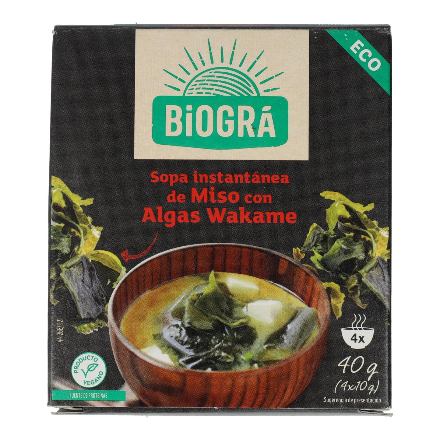 Biográ Rote Miso- und Wakame-Algensuppe, 4 x 10 g