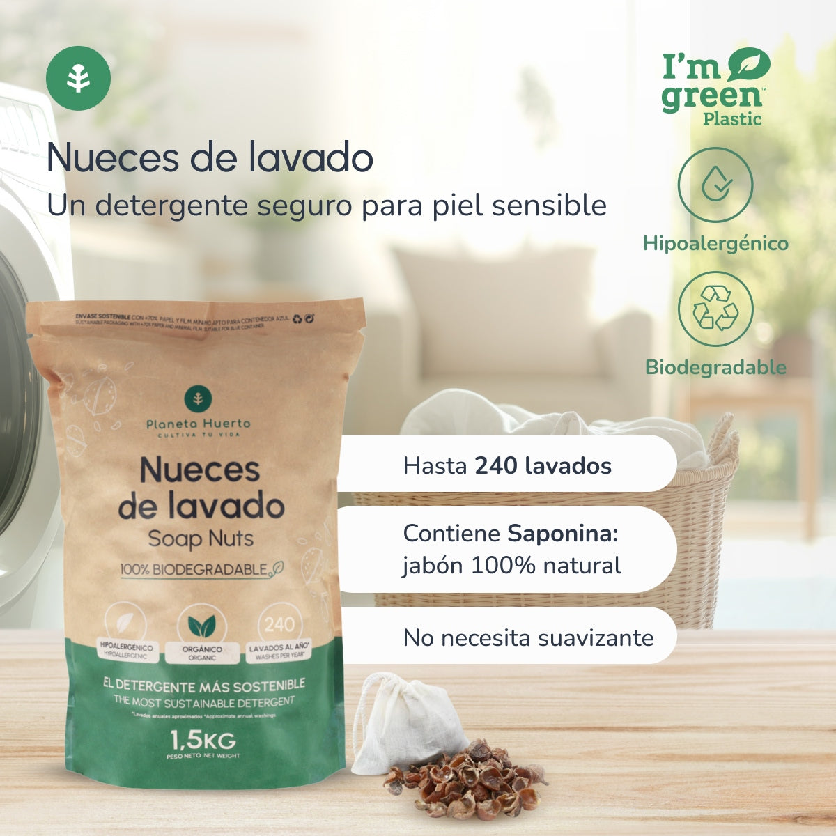 Nueces de Lavado Planeta Huerto 1,5 kg